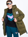Куртка зимняя с капюшоном, цвет: хаки