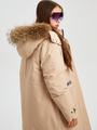 Куртка зимняя для девочки, цвет: бежевый