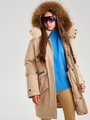 Куртка зимняя для девочки, цвет: бежевый