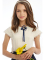 Блузка для девочки, цвет: молочный