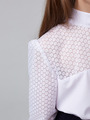 Блузка текстильная, цвет: белый