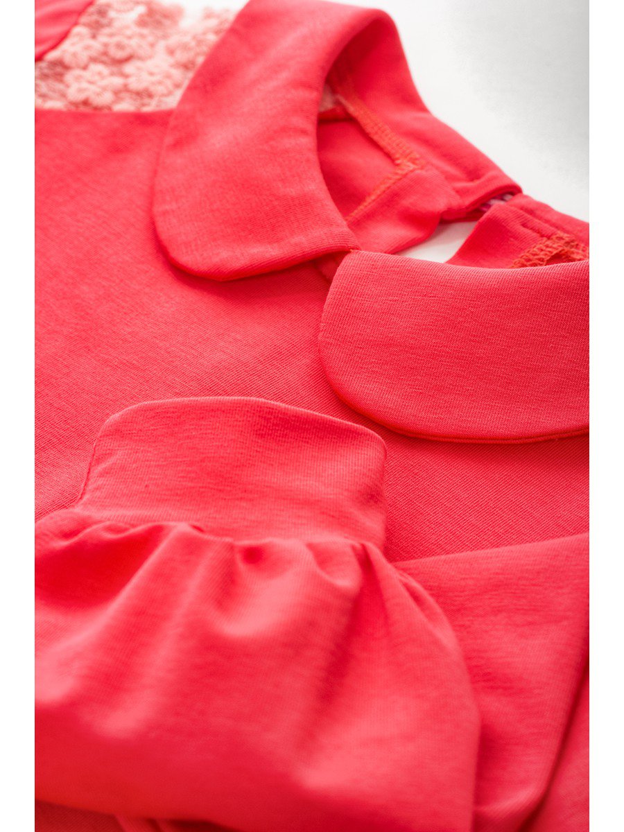 Блузка прилегающего силуэта, цвет: коралловый